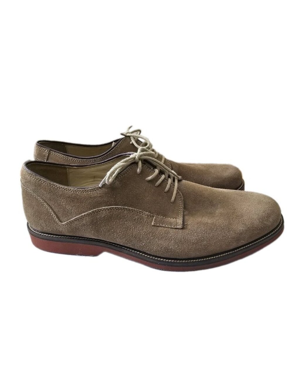 1901 Nordstrom Mens SZ 13 Brown Suede Plain Toe Derby Shoes made Brazil M019611 - Picture 5 of 12